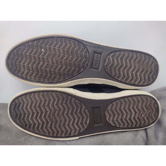 Polo Ralph Lauren Halmore Canvas Fashion Sneaker Sport Suede Gray Mens 13 D - Picture 9 of 11